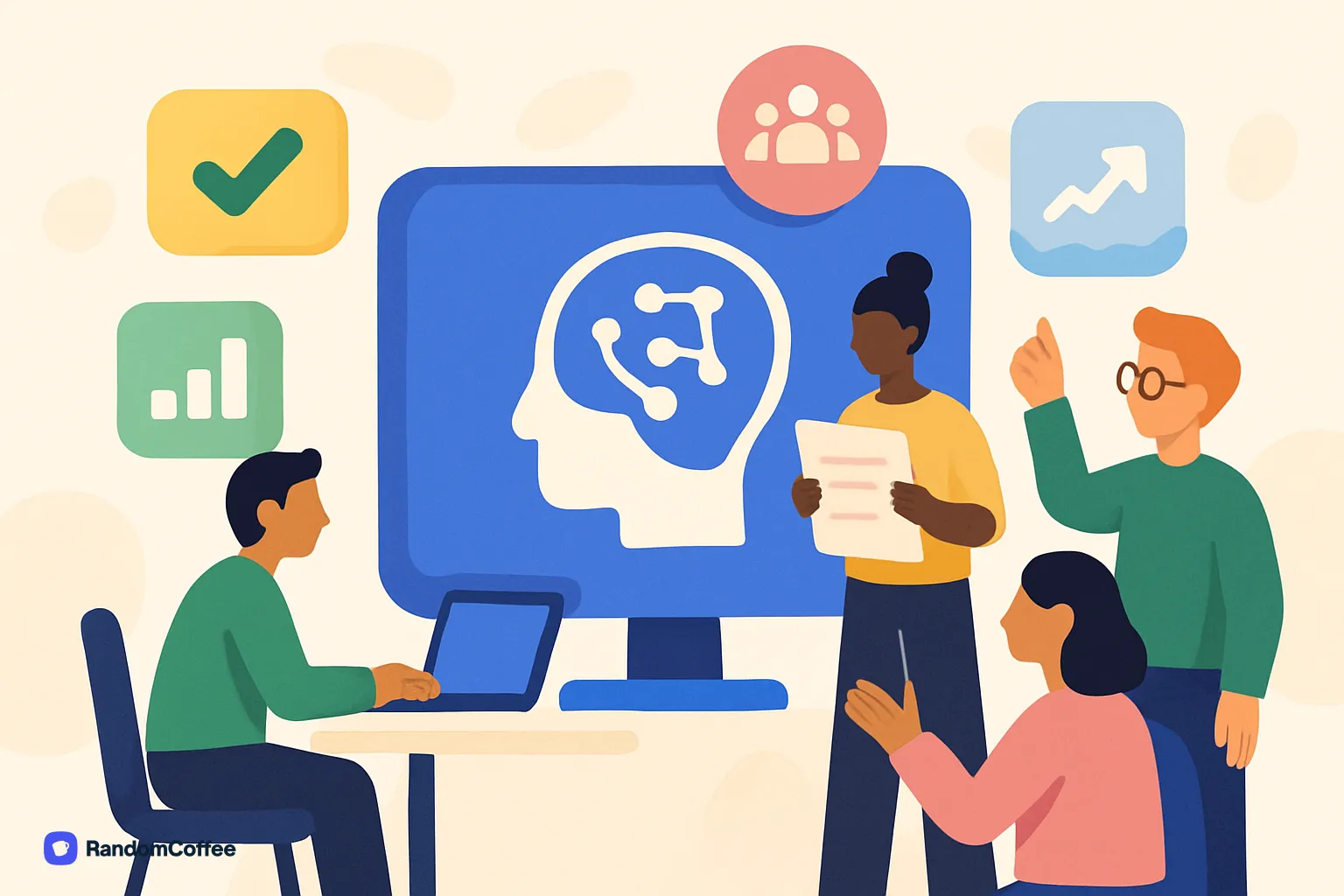 Graphique sur le rôle de l'intelligence artificielle dans la culture d'entreprise