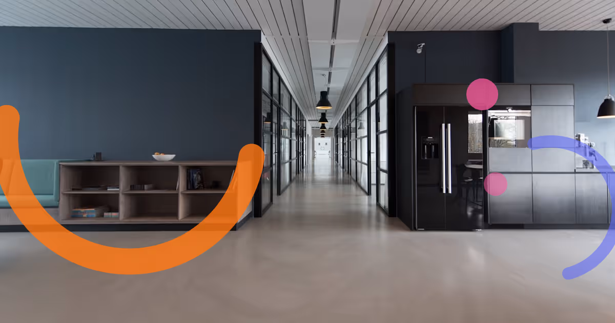 Empty office desks contrasted with engaged remote employees connecting virtually.