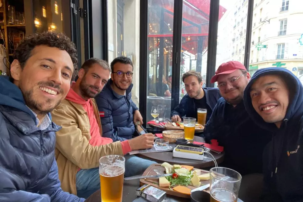 RandomCoffee team having a drink