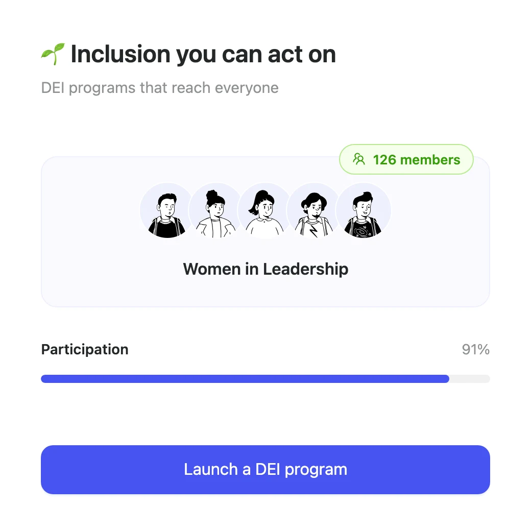 DEI mentoring program with participation rate