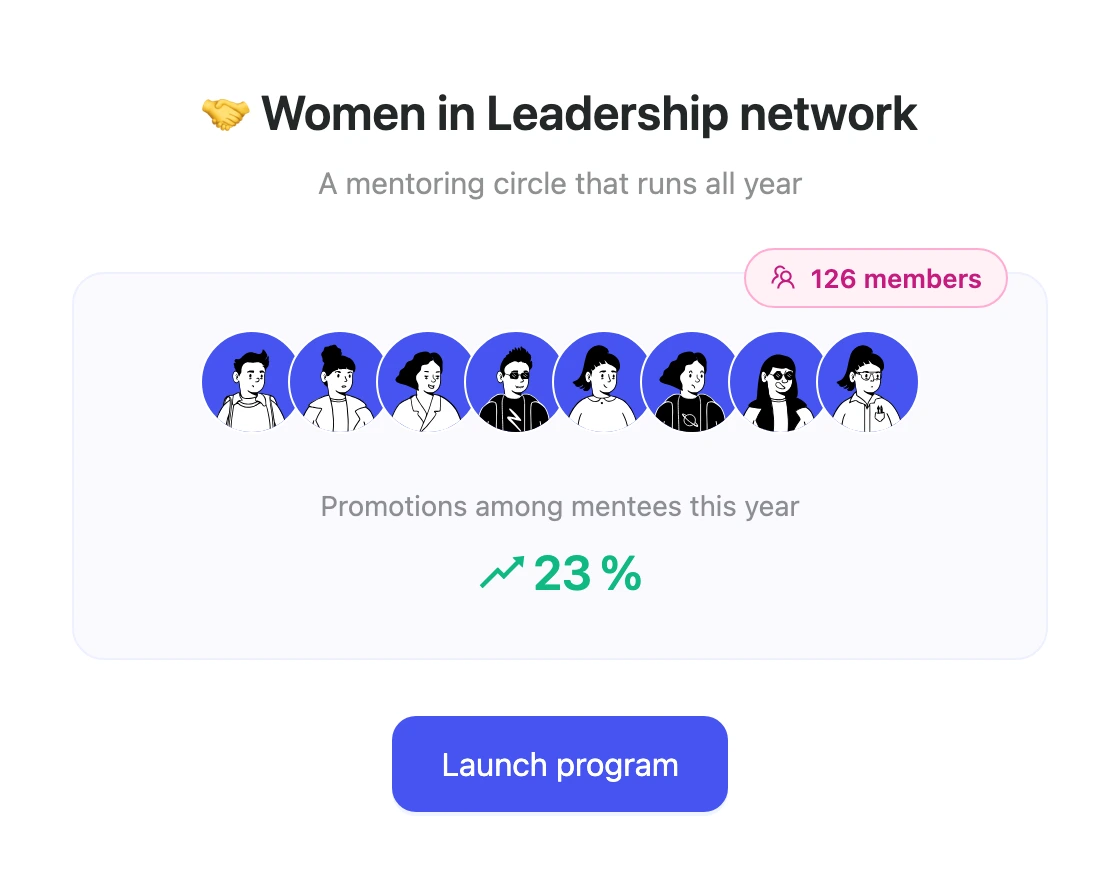 DEI mentoring and diversity networks program illustration in RandomCoffee